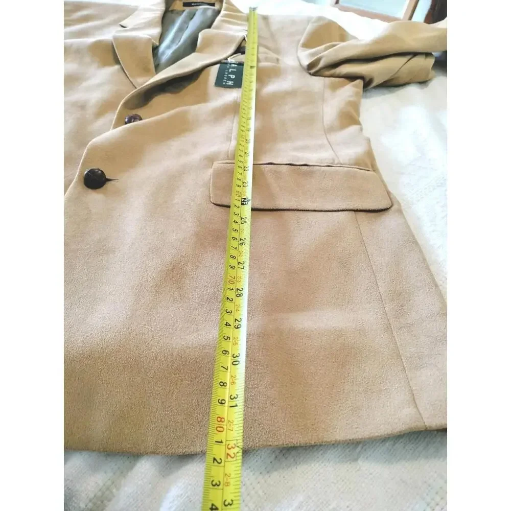 NWT RALPH Ralph Lauren 42R Tan Faux Suede‎ Sport Coat Made in Canada Dillard’s